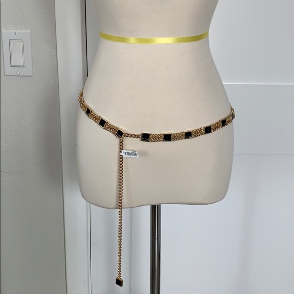 St. John Accessories - new St.John gold plated and black enameled belt St. John Accessories - new St.John gold plated and black enameled belt